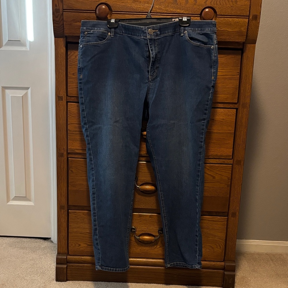 CJ Banks Straight Leg Jeans Dark Blue Women’s Size 18W